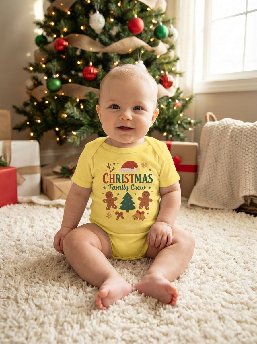 Christmas Family Crew Baby Bodysuit | Matching Holiday One Piece