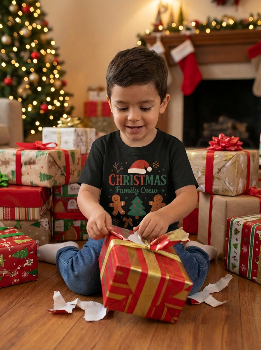 Christmas Family Crew Toddler Tee | Matching Holiday Family Shirt