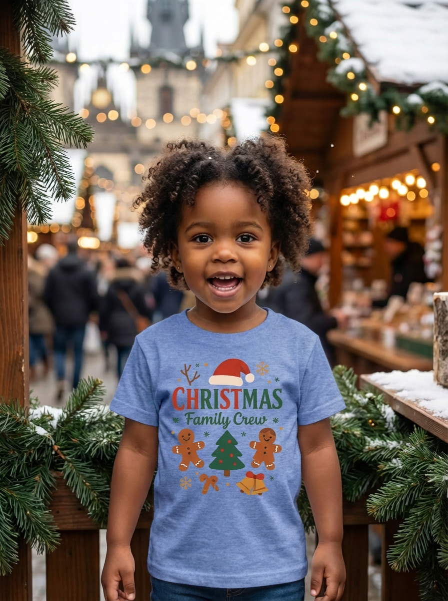 Christmas Family Crew Toddler Tee | Matching Holiday Family Shirt