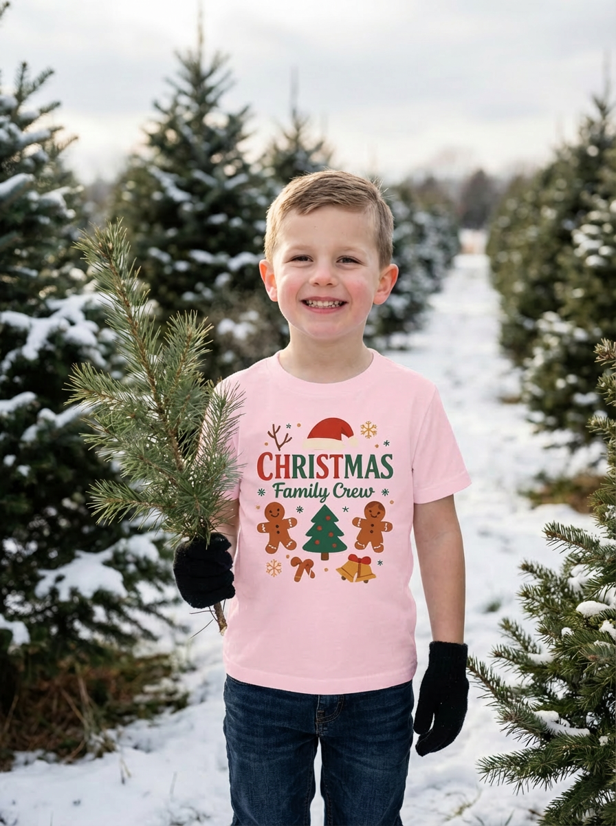 Christmas Family Crew Toddler Tee | Matching Holiday Family Shirt