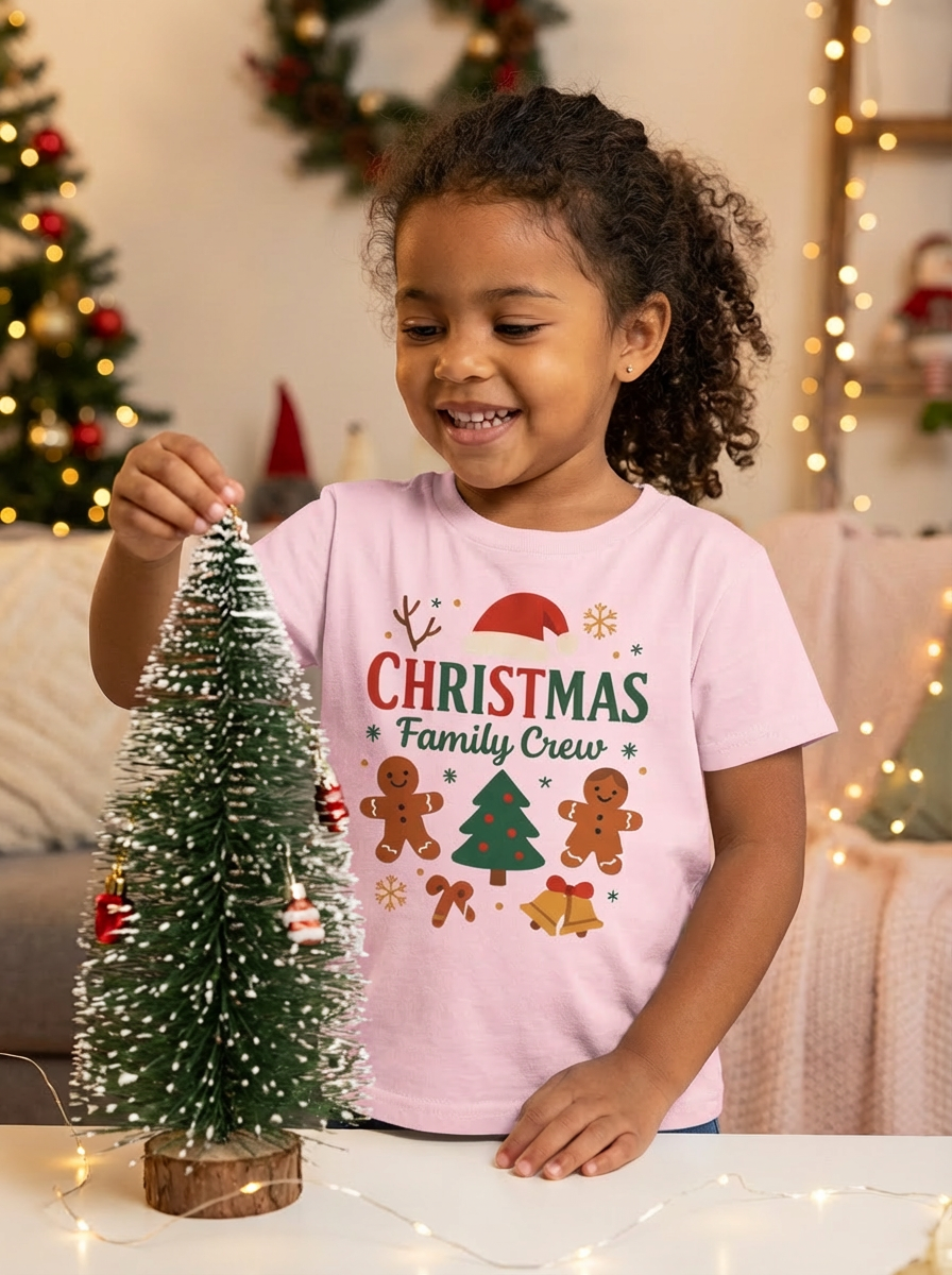 Christmas Family Crew Toddler Tee | Matching Holiday Family Shirt