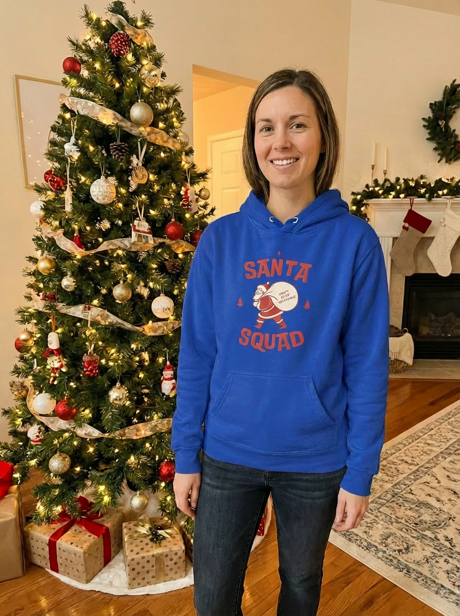Santa Squad Christmas Hoodie - Women's