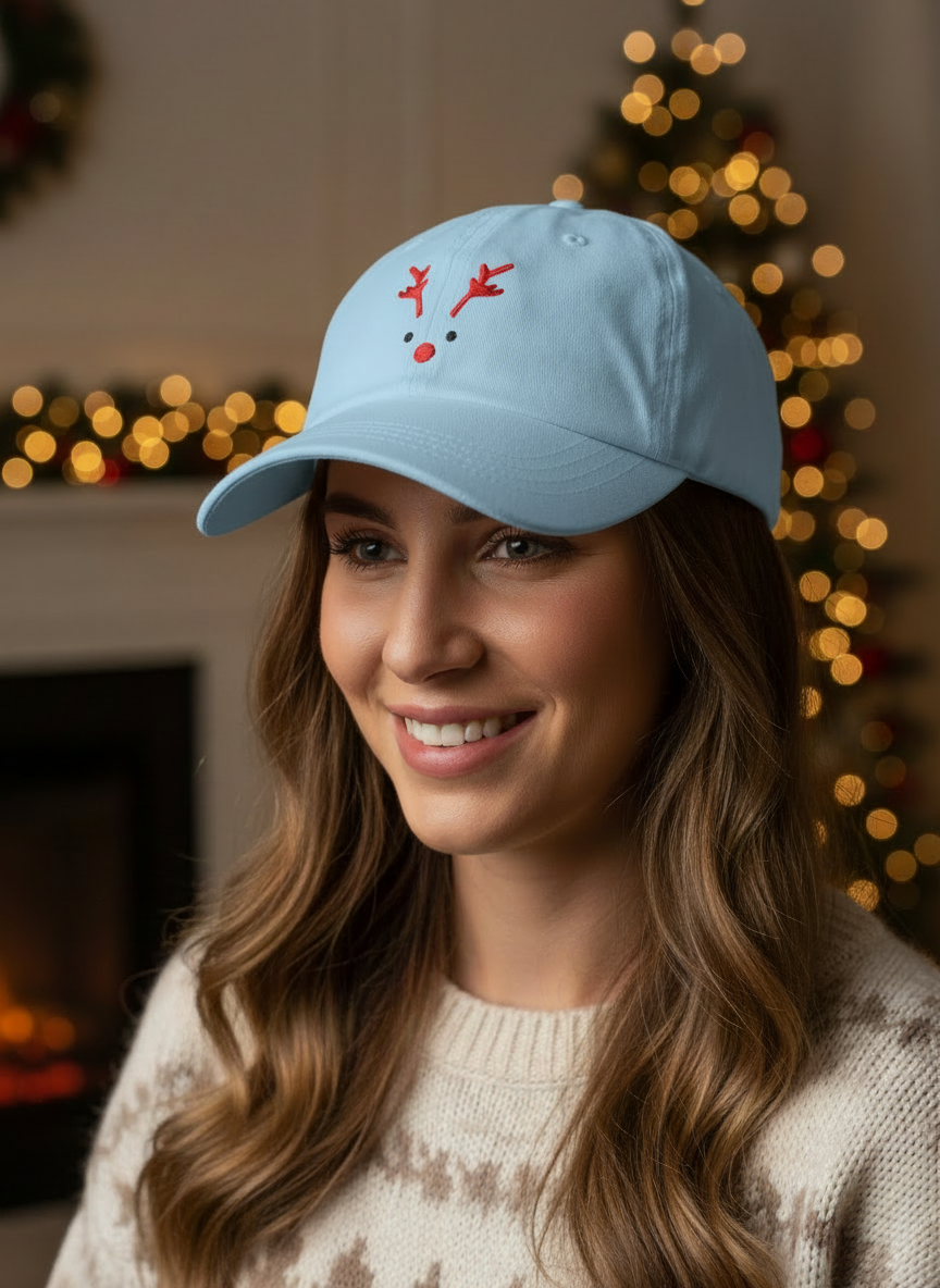 Reindeer Christmas Cap - Women's