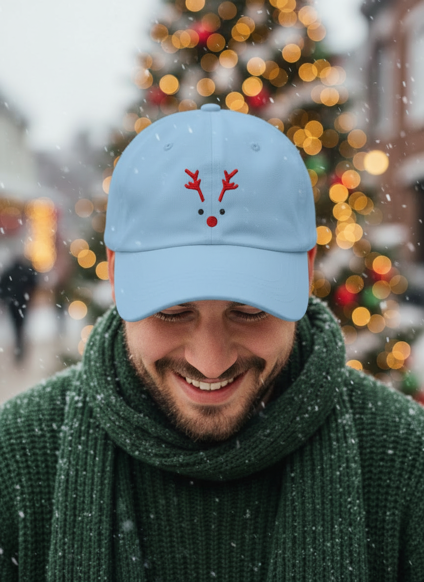 Reindeer Christmas Cap - Men's