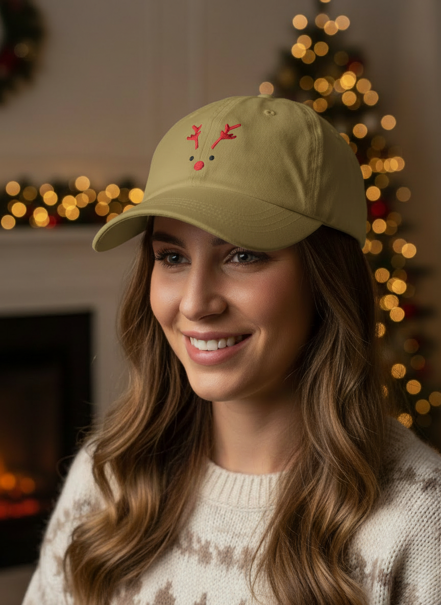 Reindeer Christmas Cap - Women's