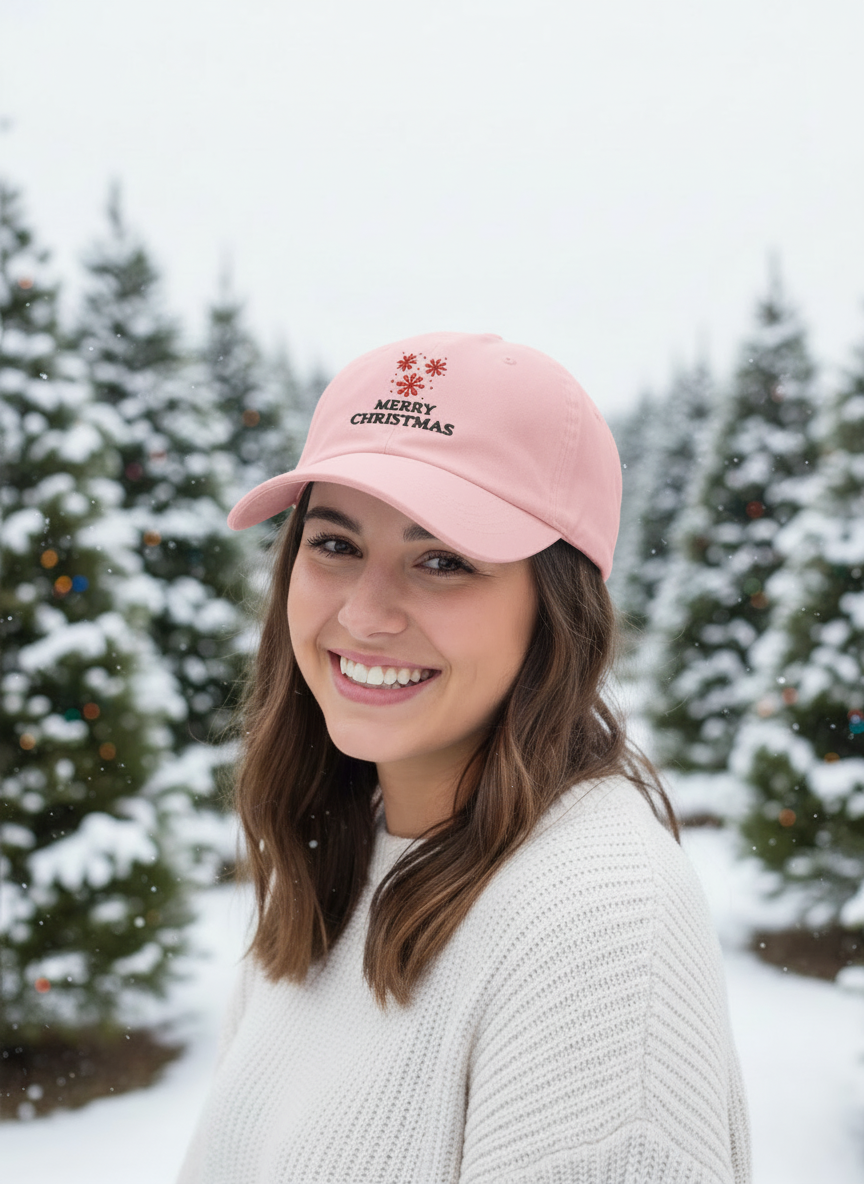 Merry Christmas Cute Holiday Cap - Women's