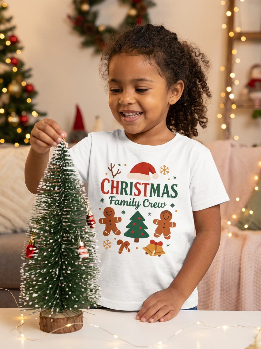 Christmas Family Crew Toddler Tee | Matching Holiday Family Shirt