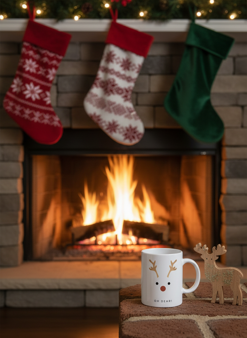 Oh Deer Reindeer Christmas Mug