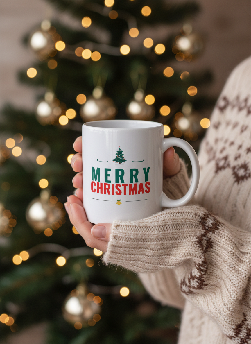 Classic Merry Christmas Coffee Mug