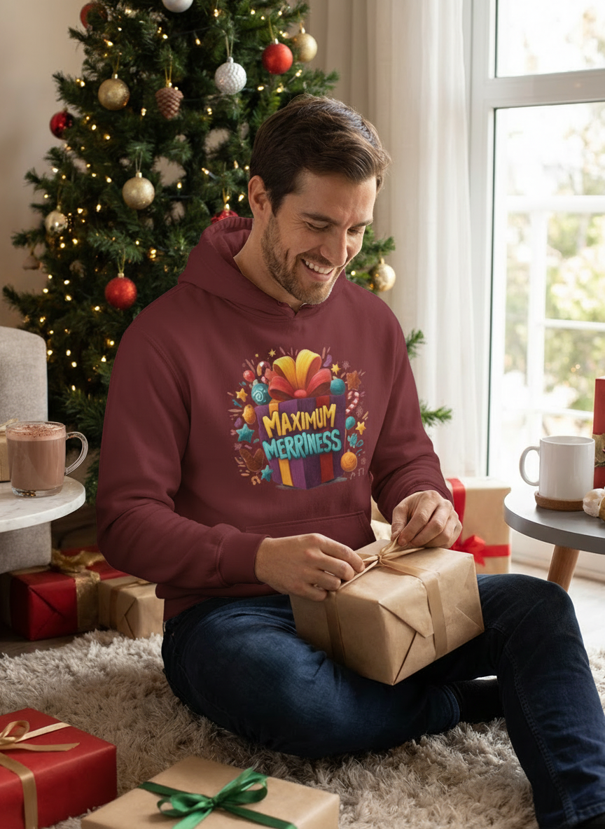 Maximum Merriness Christmas Hoodie - Men's