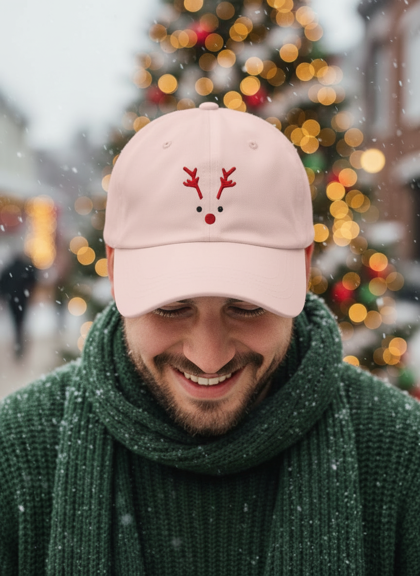 Reindeer Christmas Cap - Men's