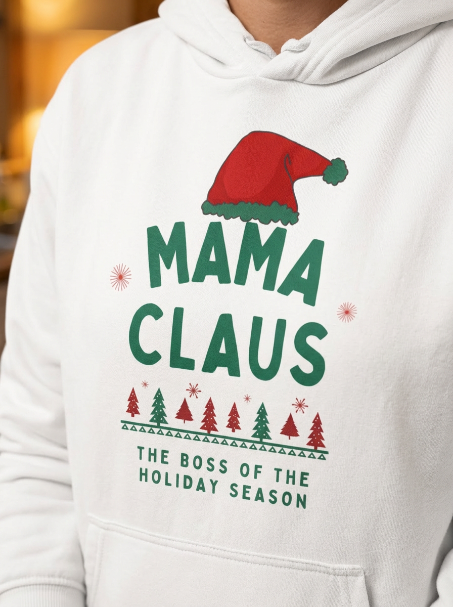 Mama Claus Oversized Heavyweight Hoodie