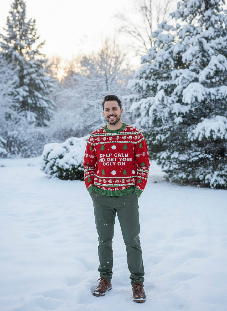 Keep Calm & Get Your Ugly On Sweater - Men's