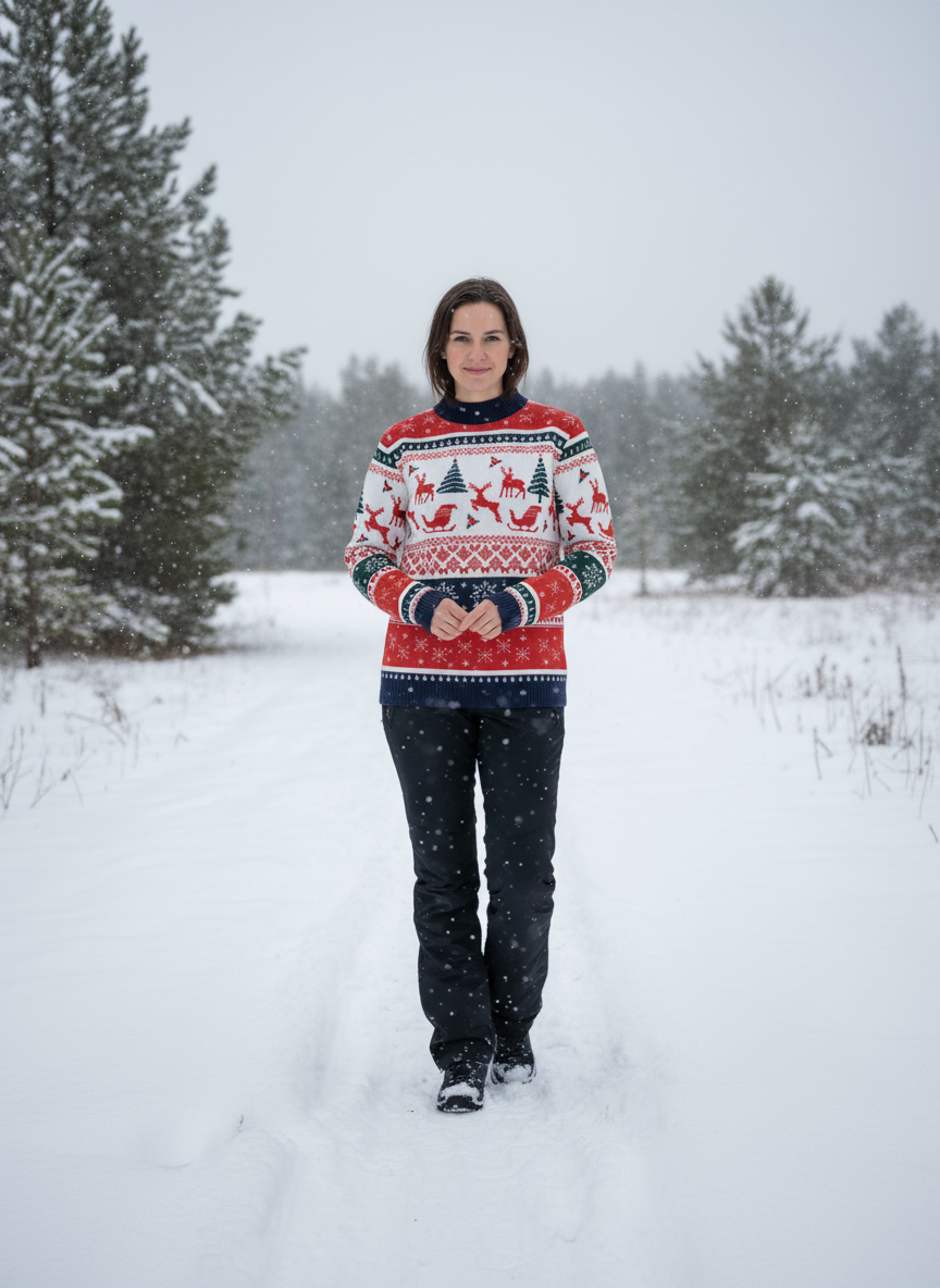 Green Firefly Christmas Sweater - Women's