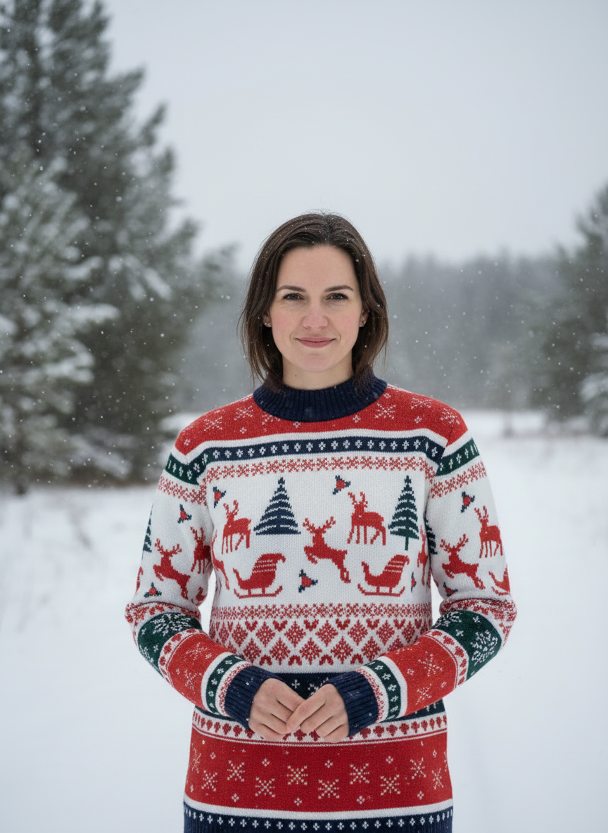 Green Firefly Christmas Sweater - Women's