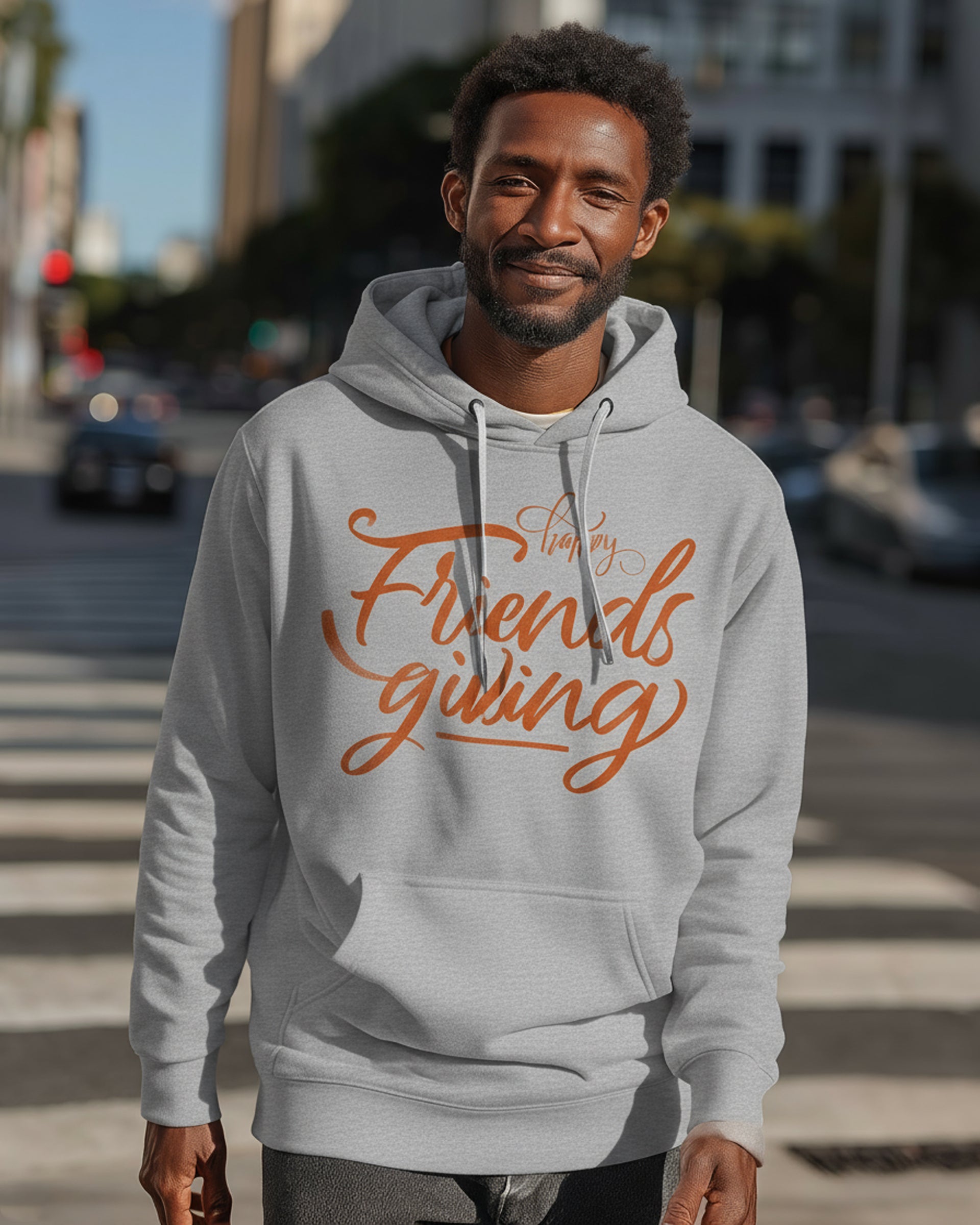 Friendsgiving Hoodie (Orange) - Men's