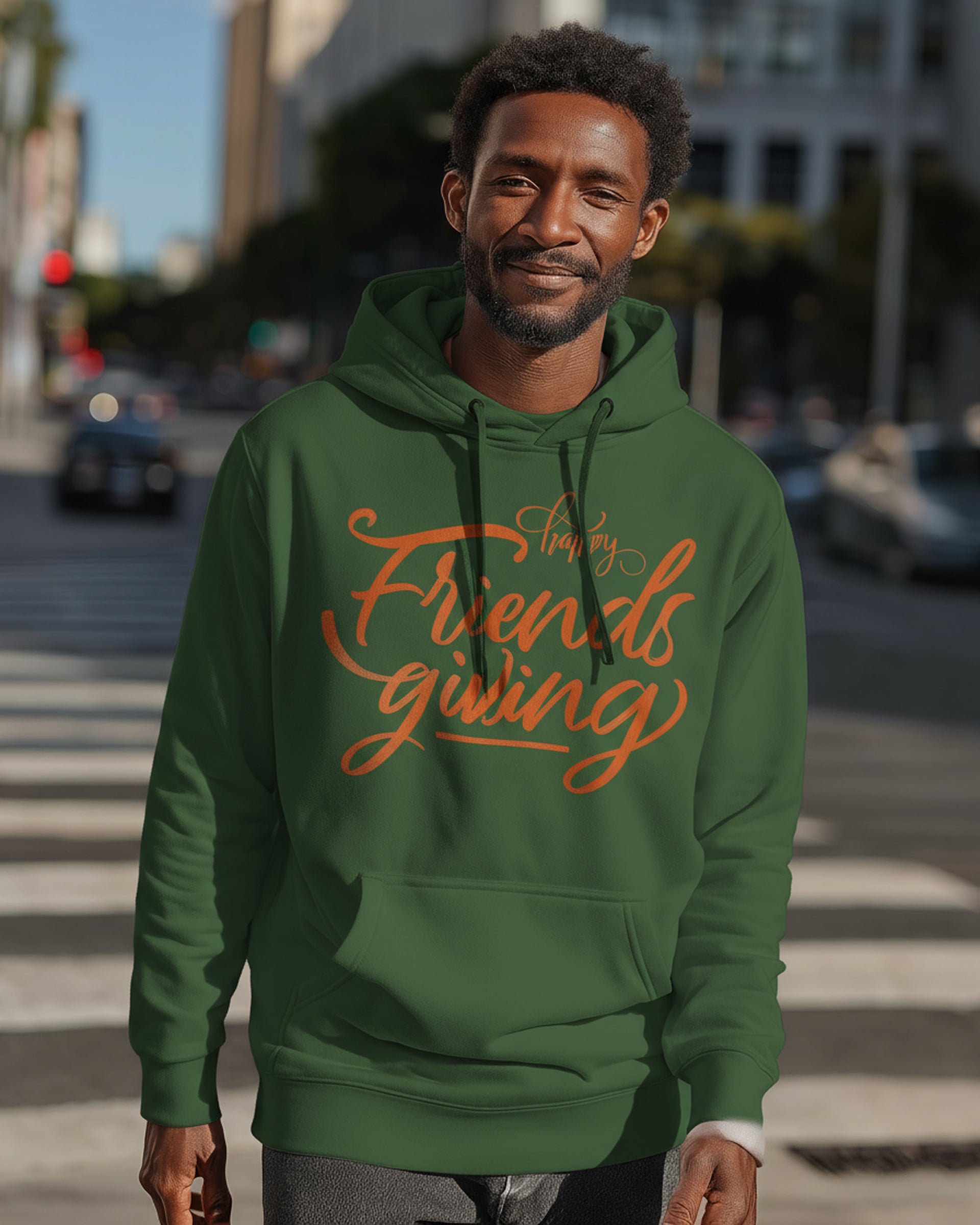 Friendsgiving Hoodie (Orange) - Men's