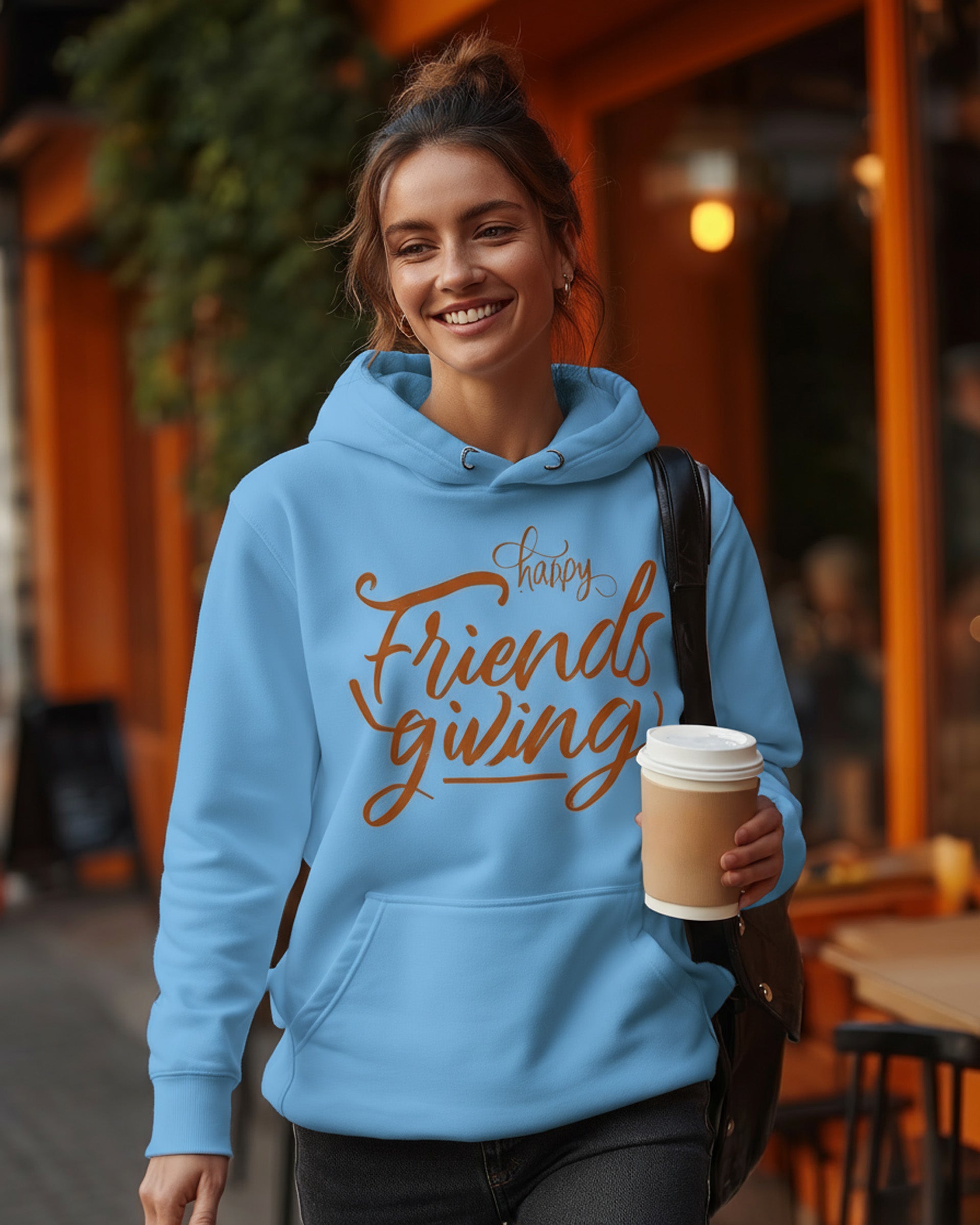 Friendsgiving Hoodie (Orange) - Women's