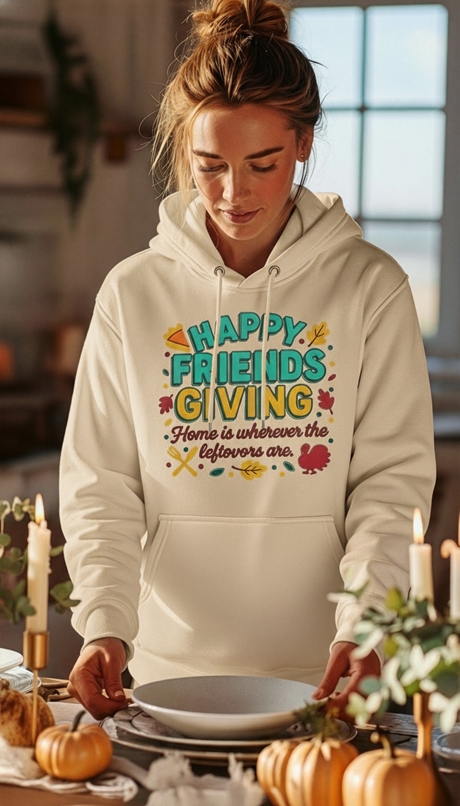 Friendsgiving Hoodie (Colorful) - Women's