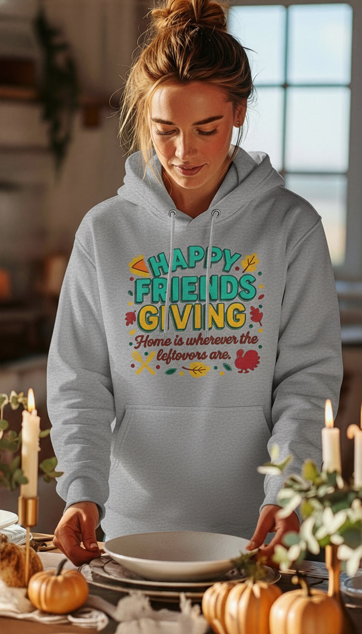 Friendsgiving Hoodie (Colorful) - Women's