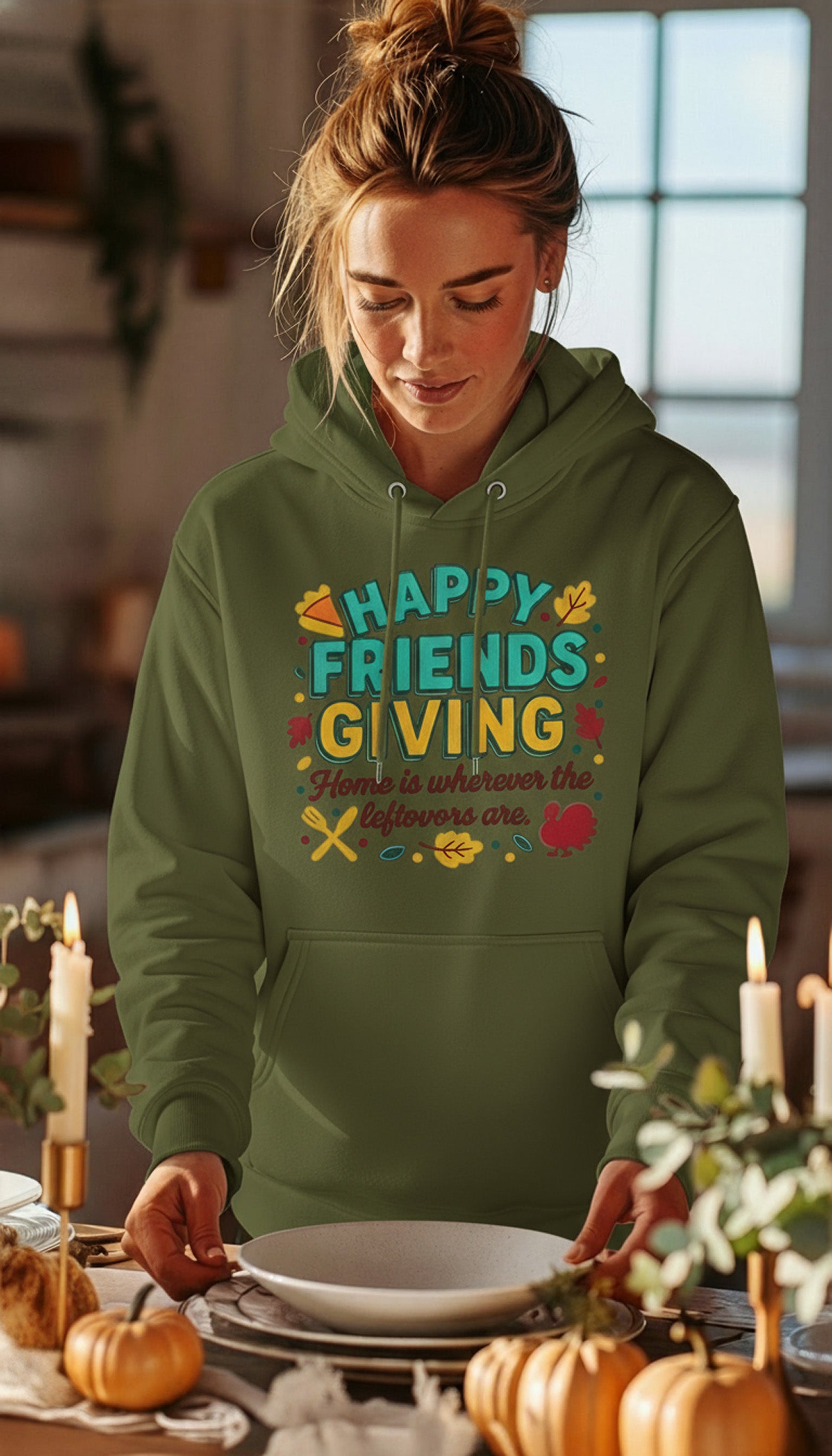 Friendsgiving Hoodie (Colorful) - Women's