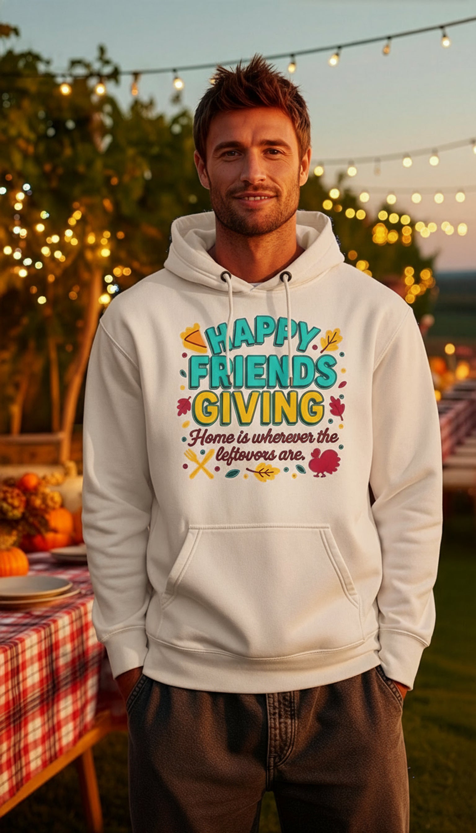 Friendsgiving Hoodie (Colorful) - Men's