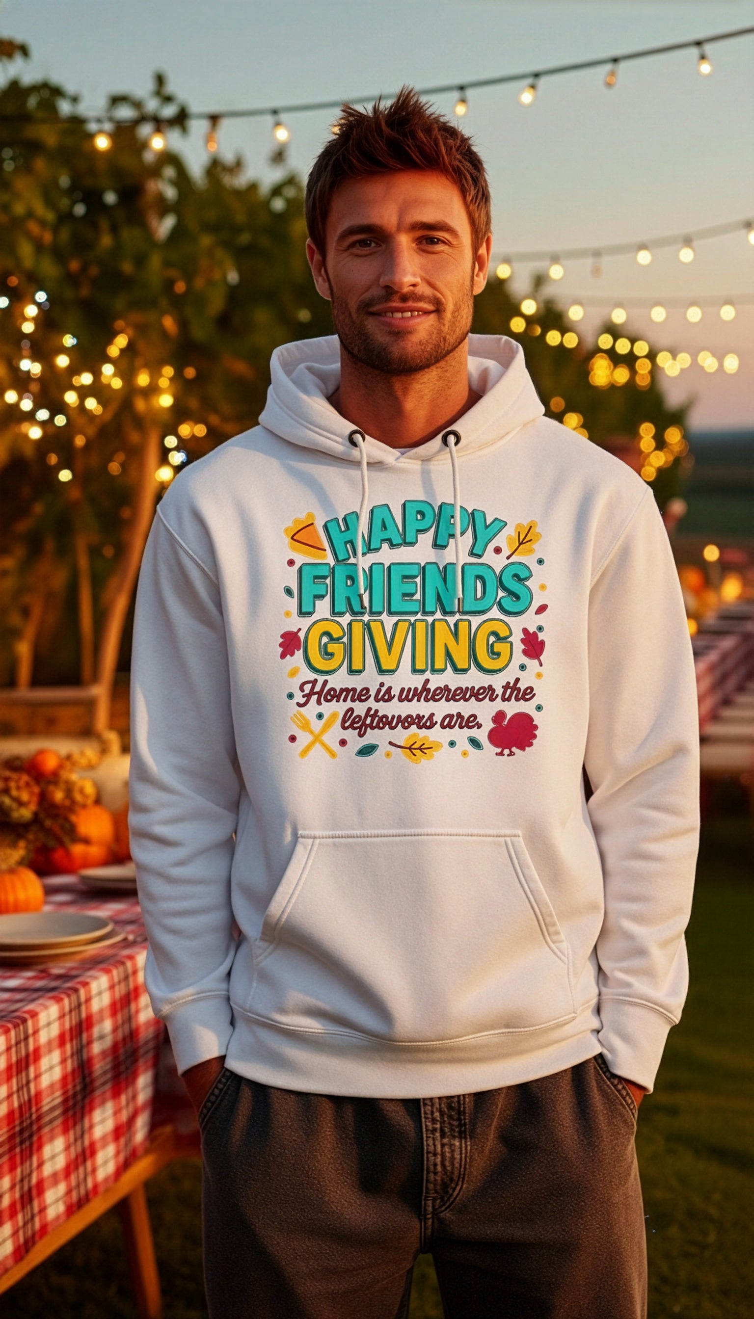 Friendsgiving Hoodie (Colorful) - Men's