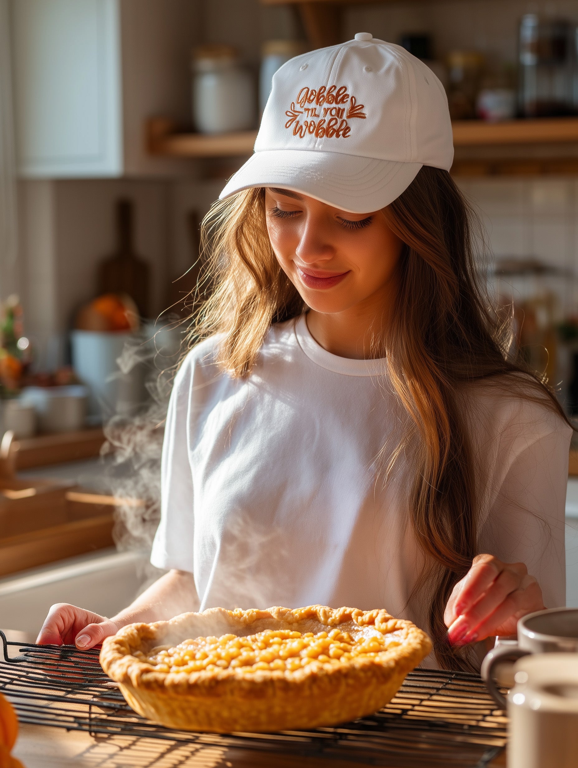 Gobble Til You Wobble Cap - Women's