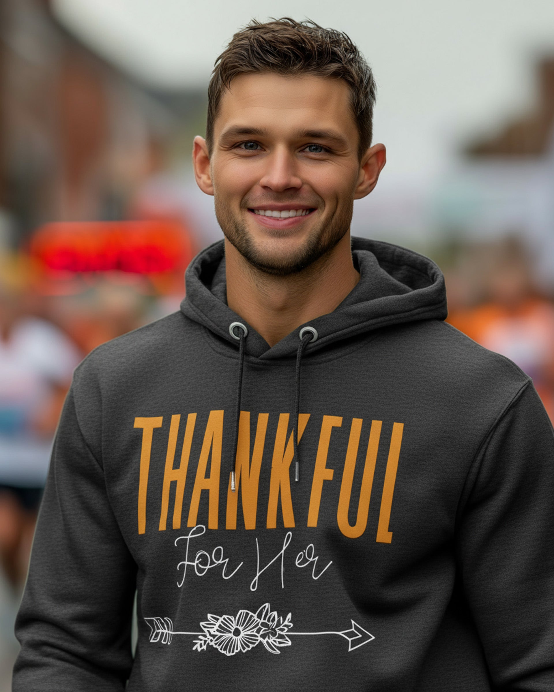 Thankful for Her Hoodie (Him & Her Collection) - Men's