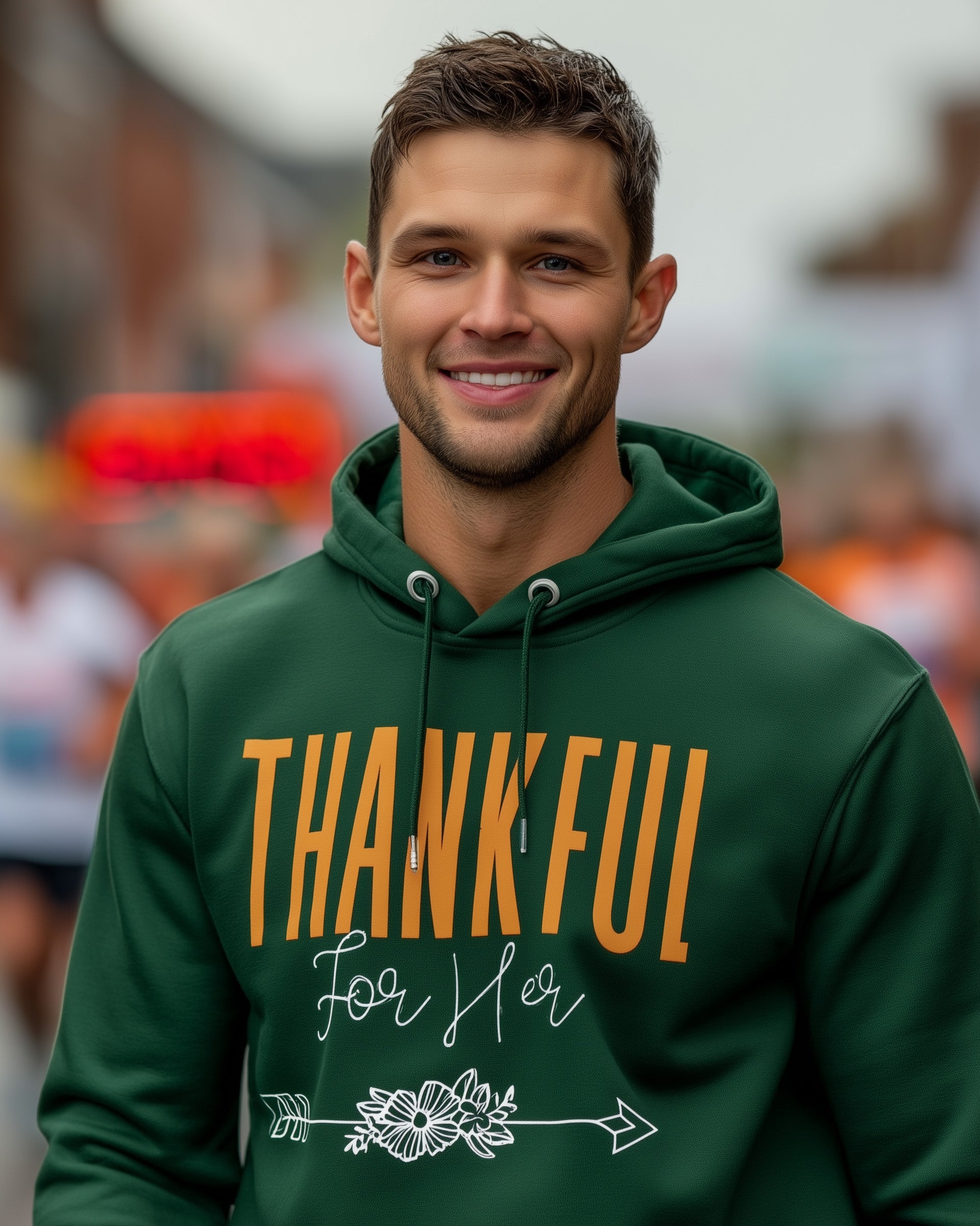 Thankful for Her Hoodie (Him & Her Collection) - Men's