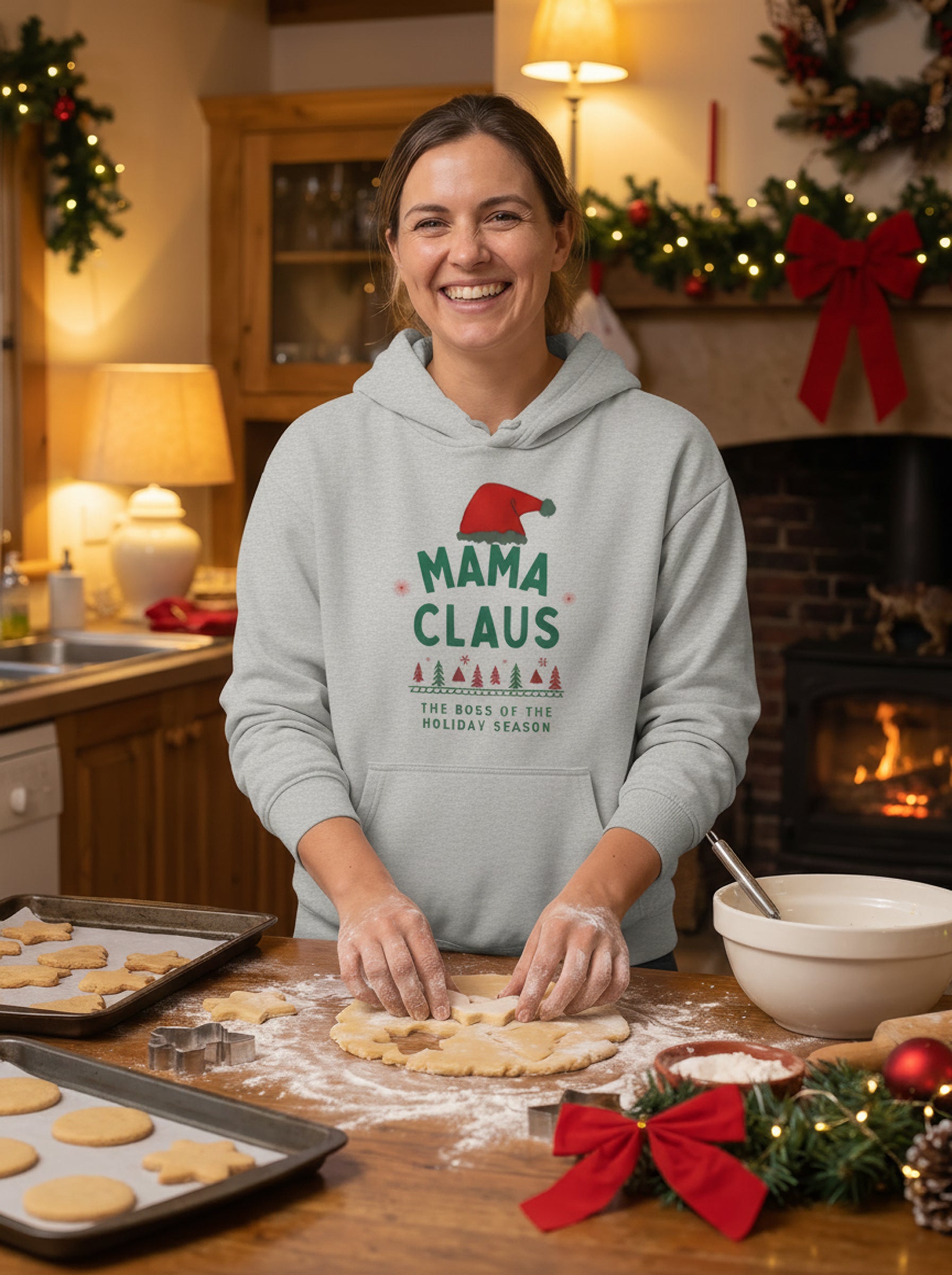 Mama Claus Oversized Heavyweight Hoodie