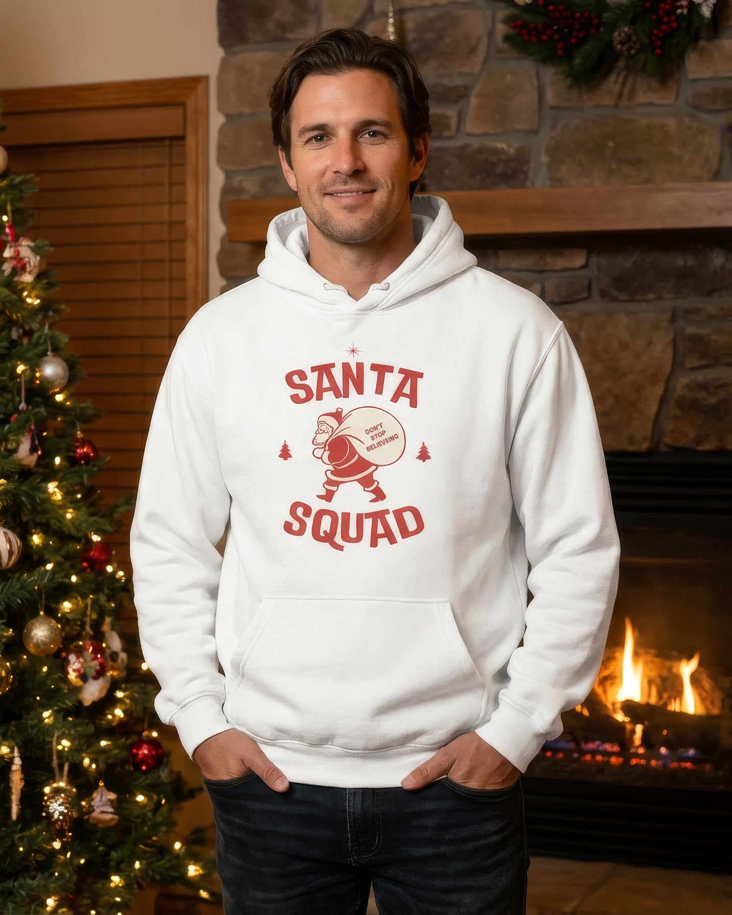 Santa Squad Christmas Hoodie - Men's