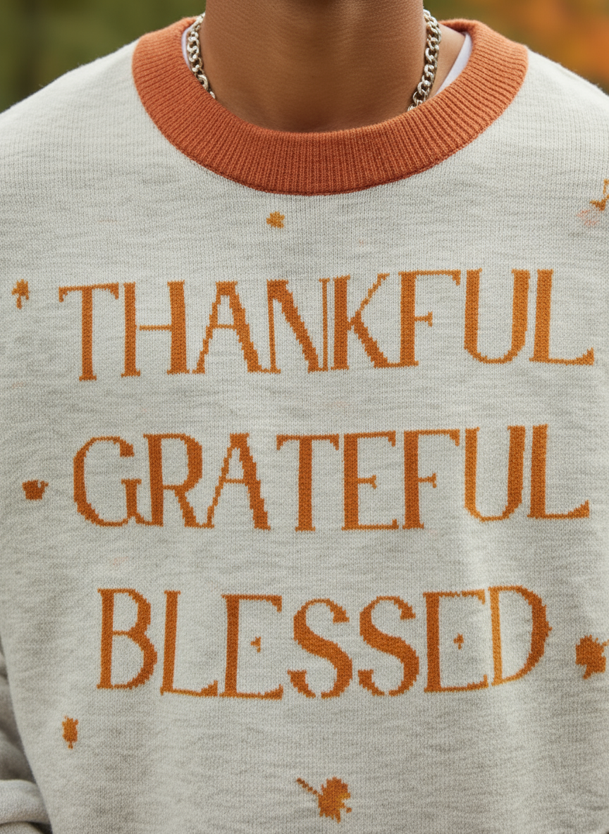 Thankful. Greatful. Blessed. Sweater - Men's