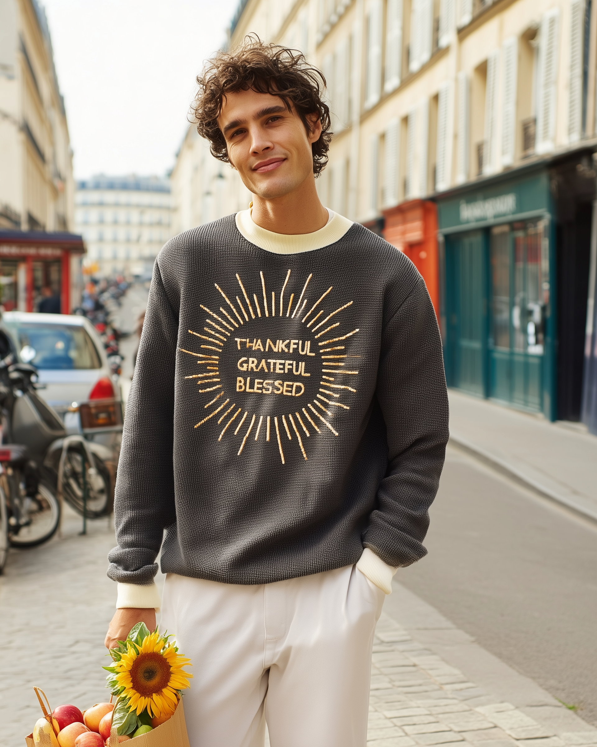Thankful Grateful Blessed Sweater (Sun) - Men's