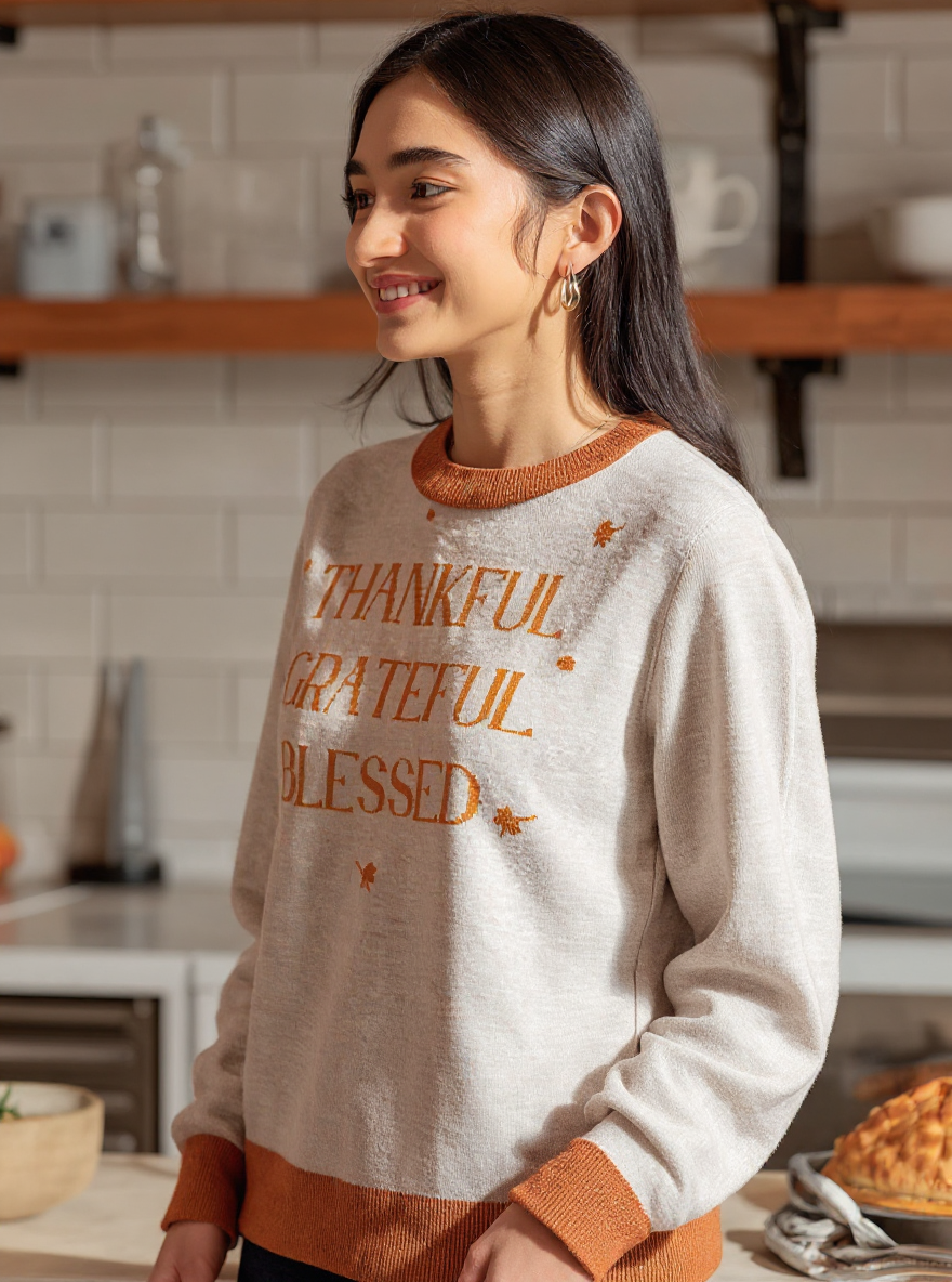 Thankful. Greatful. Blessed. Sweater - Women's