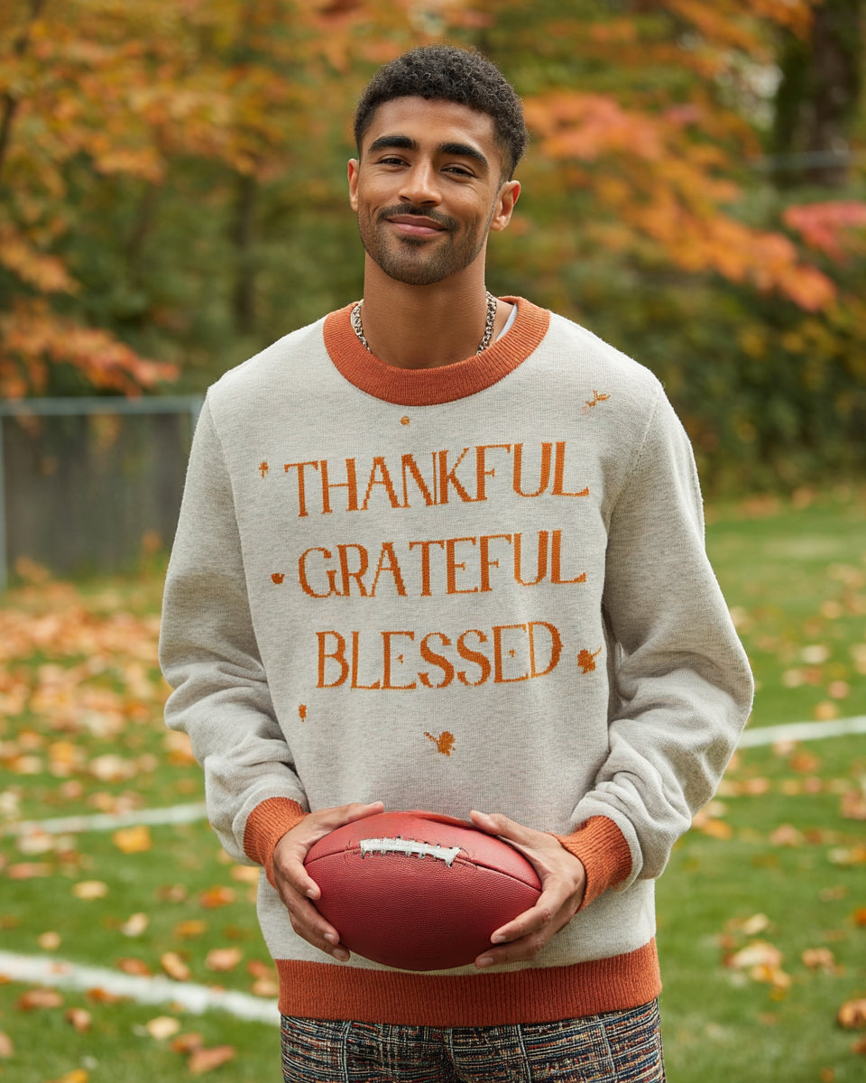Thankful. Greatful. Blessed. Sweater - Men's