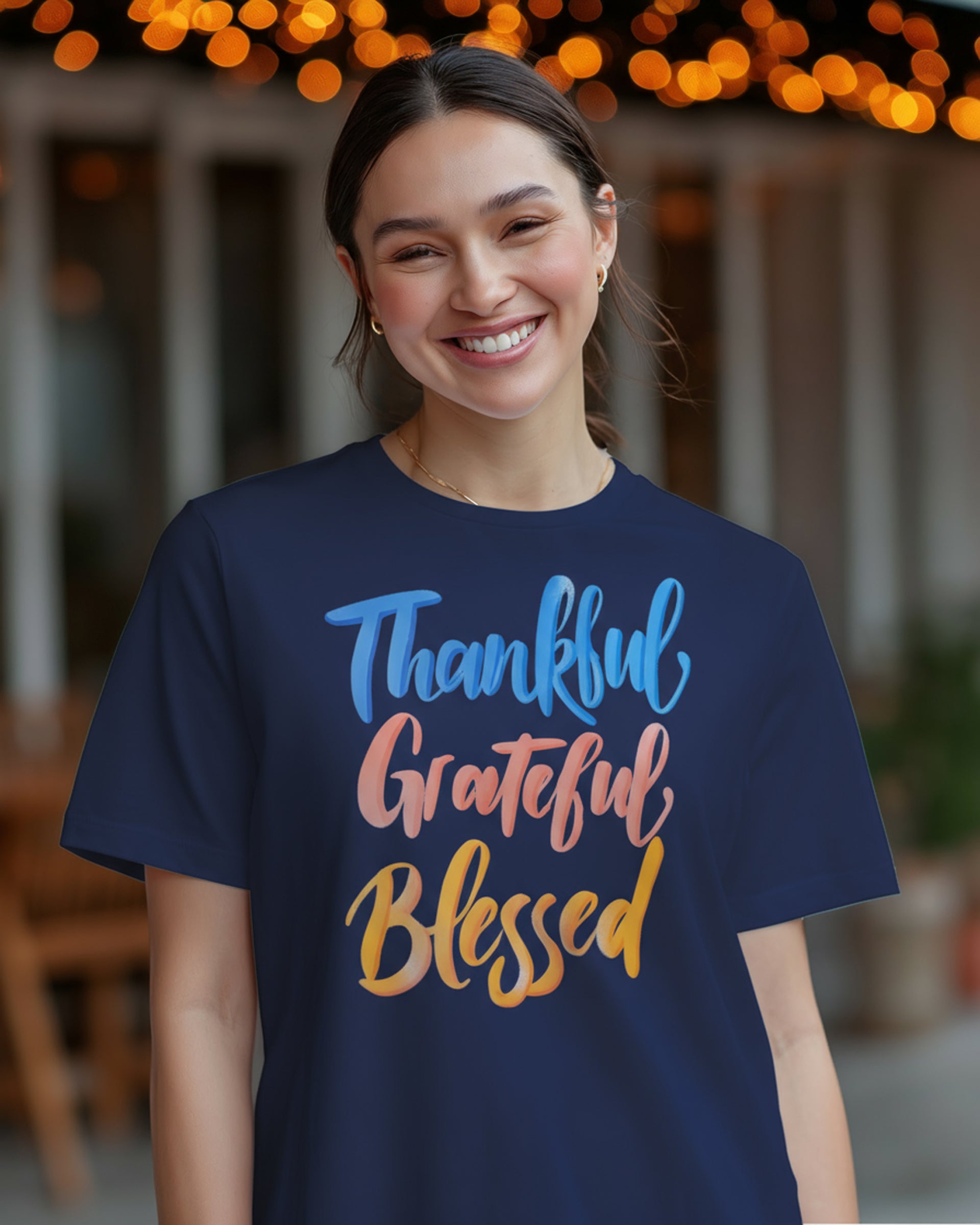 Thankful. Grateful. Blessed. Relaxed Tee - Women's