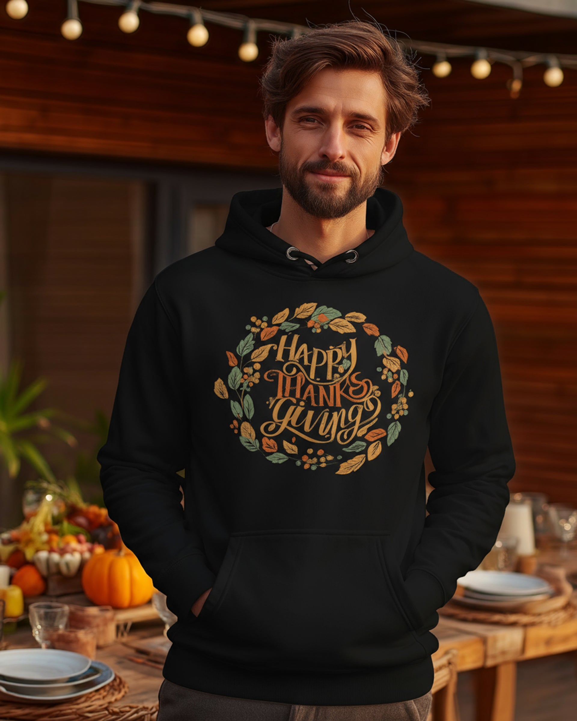 Happy Thanksgiving Hoodie - Men's