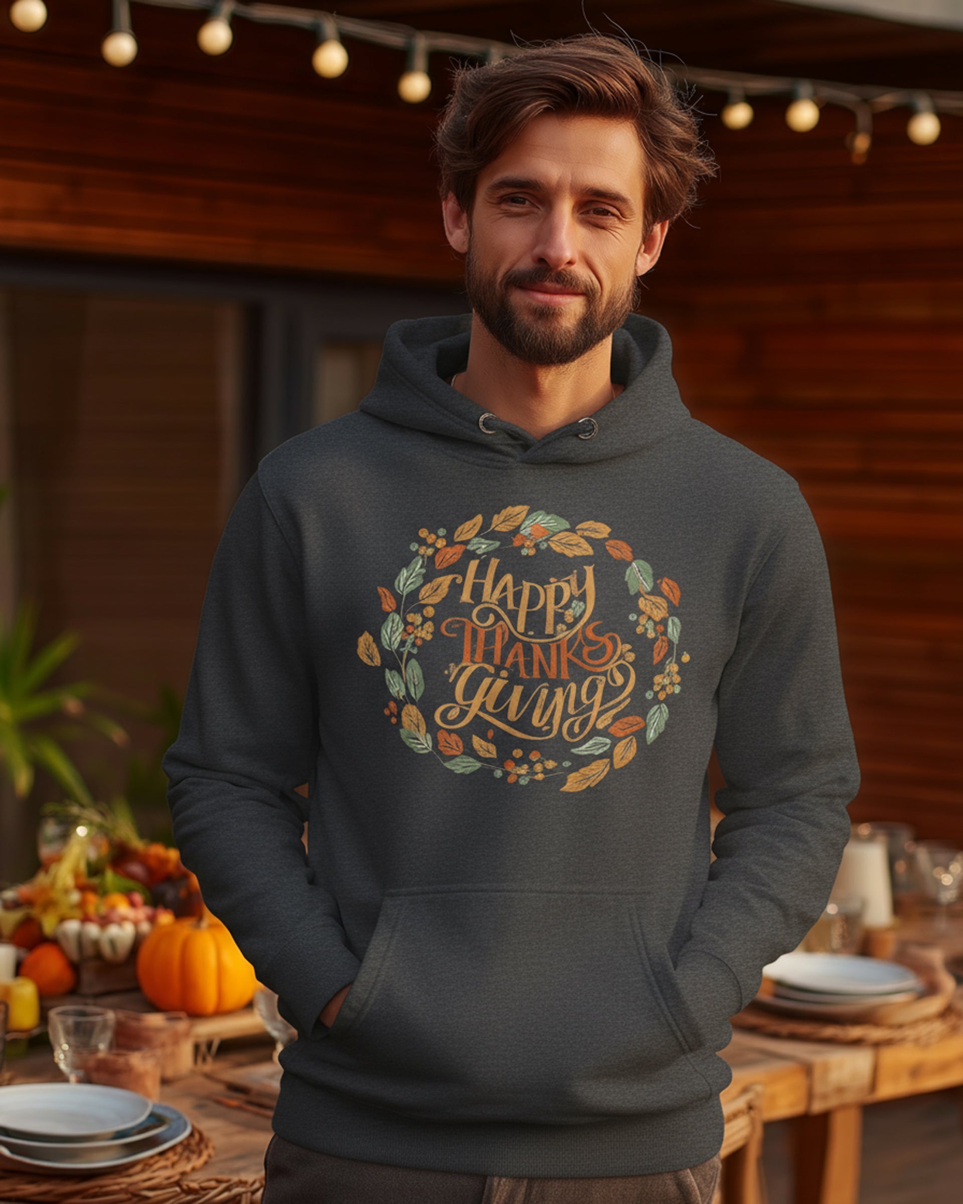 Happy Thanksgiving Hoodie - Men's