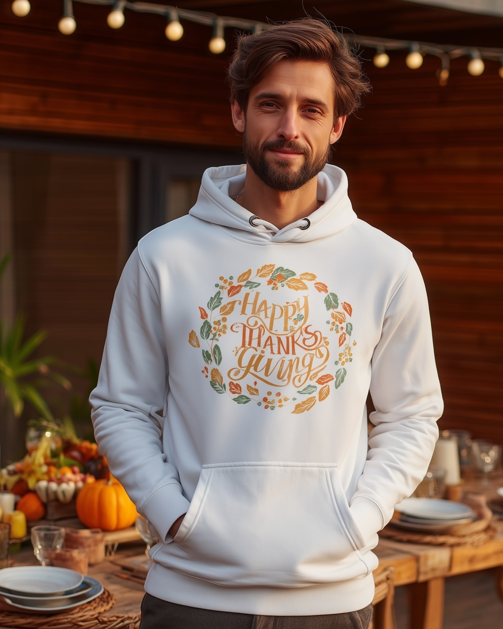 Happy Thanksgiving Hoodie - Men's