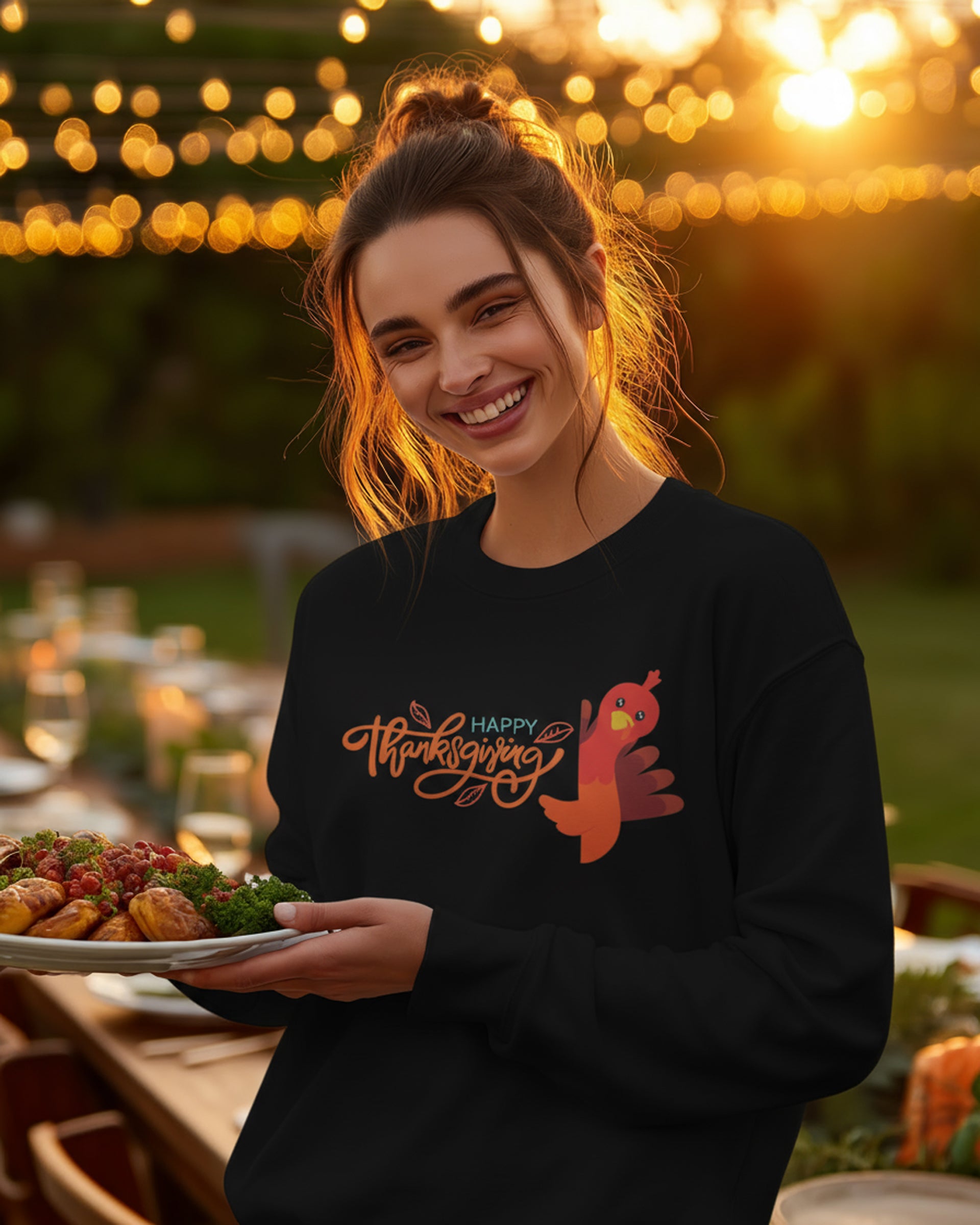 Thanksgiving Sweatshirt (Turkey) - Women's