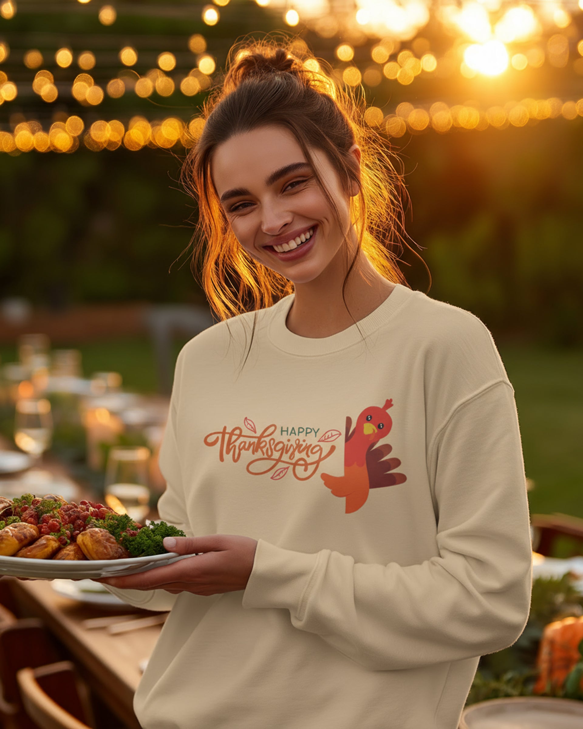 Thanksgiving Sweatshirt (Turkey) - Women's