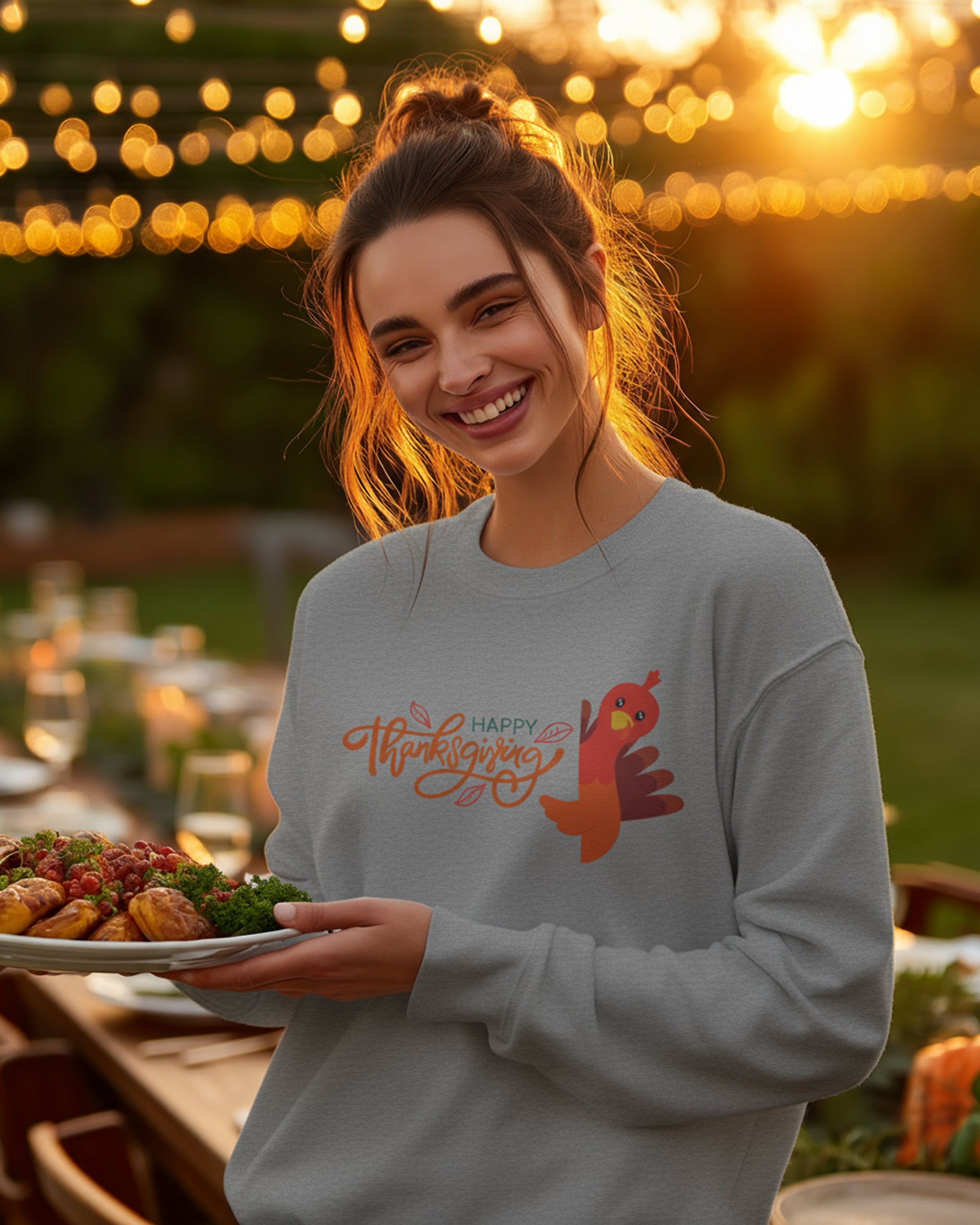 Thanksgiving Sweatshirt (Turkey) - Women's