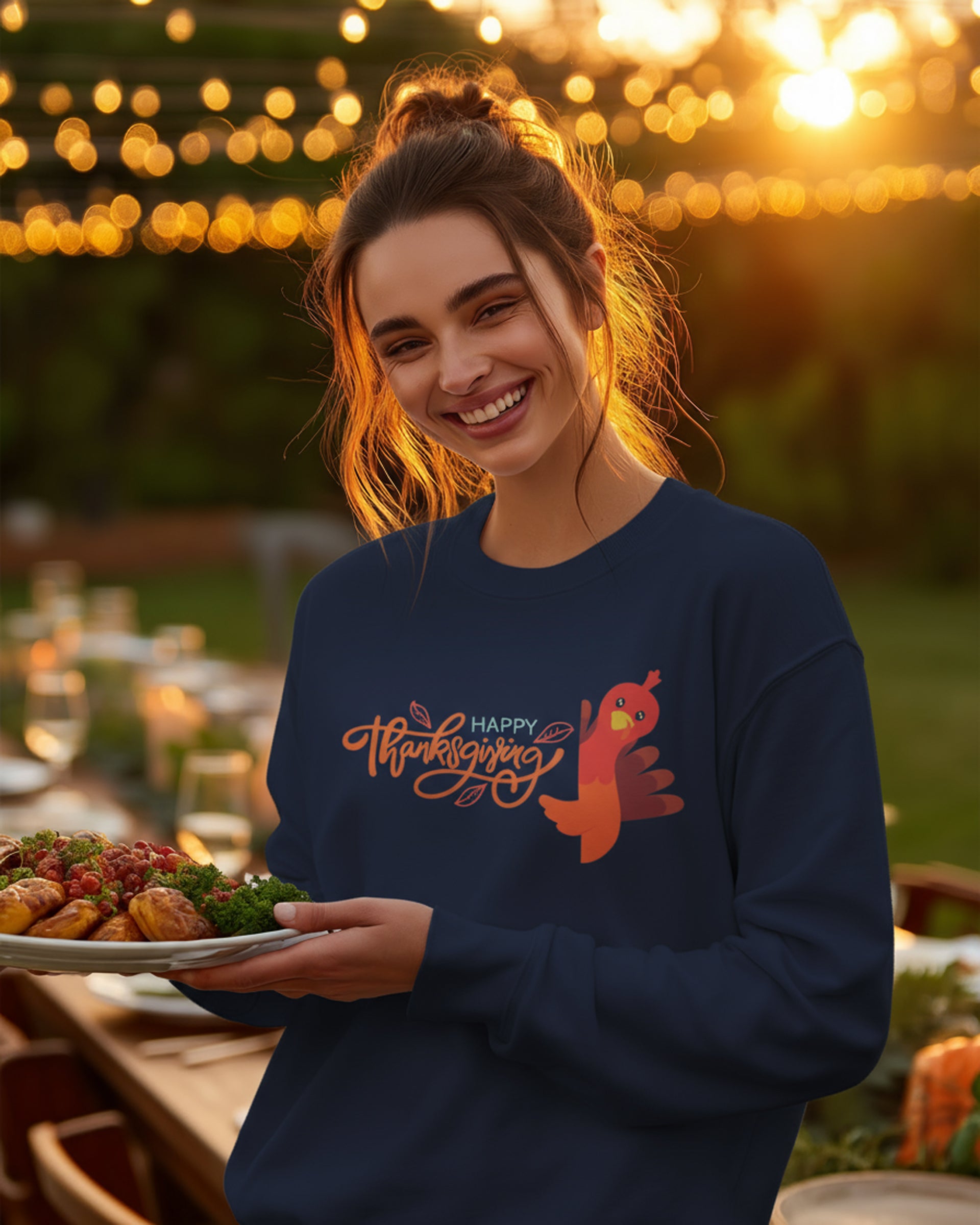 Thanksgiving Sweatshirt (Turkey) - Women's