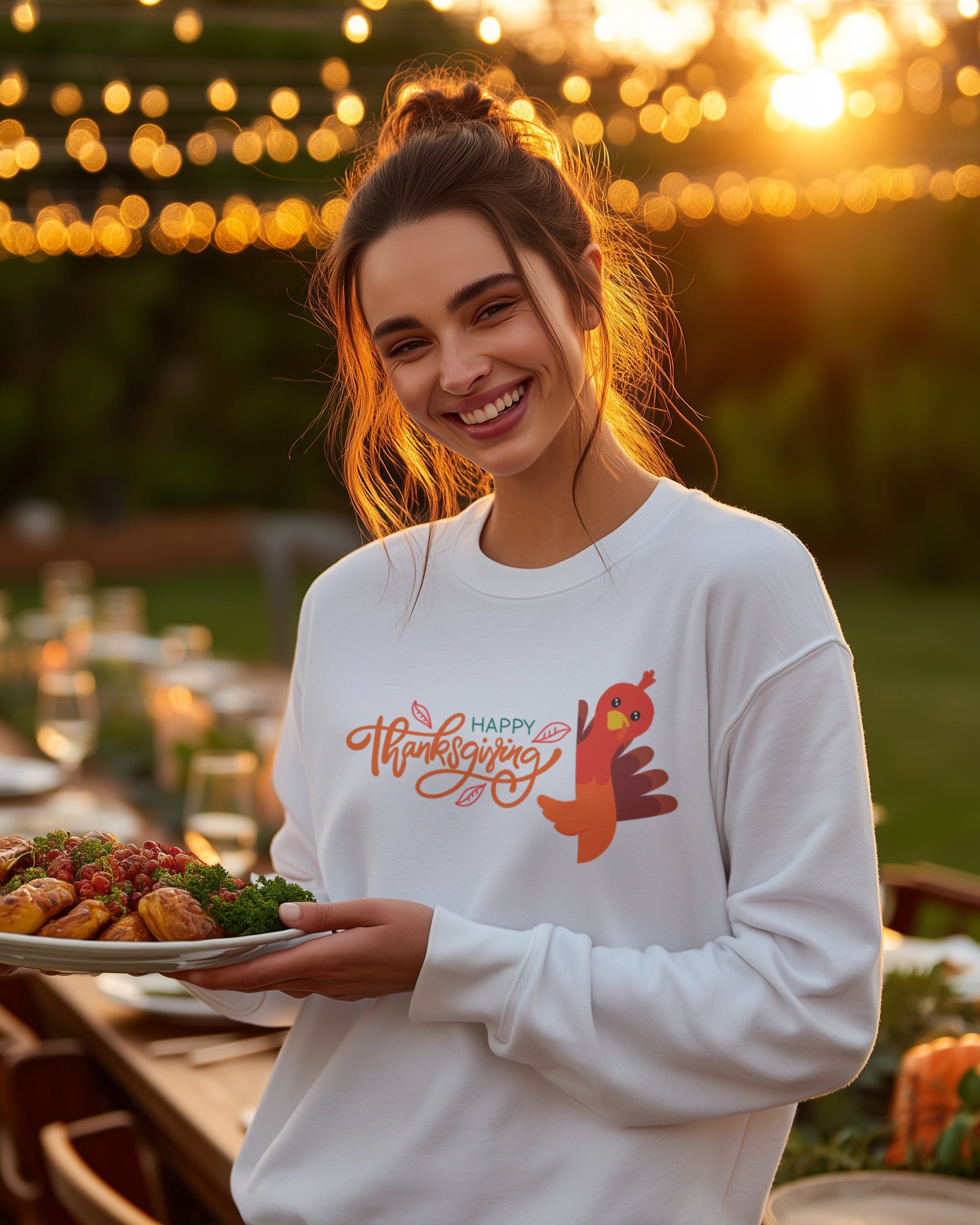 Thanksgiving Sweatshirt (Turkey) - Women's
