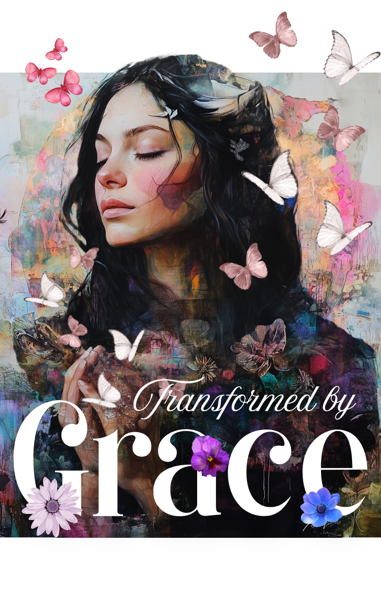 Transformed by Grace Tee – Bloom Edition