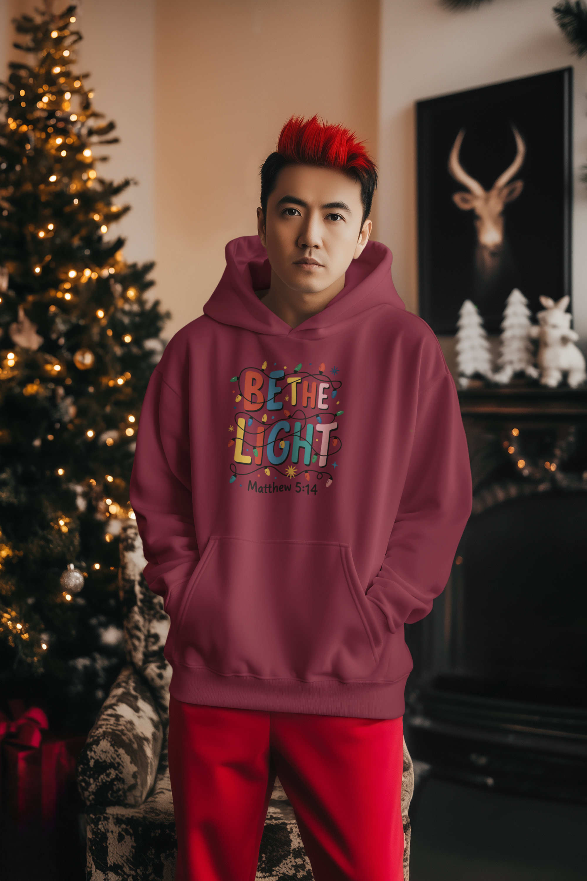 Be the Light Christmas Hoodie - Men's