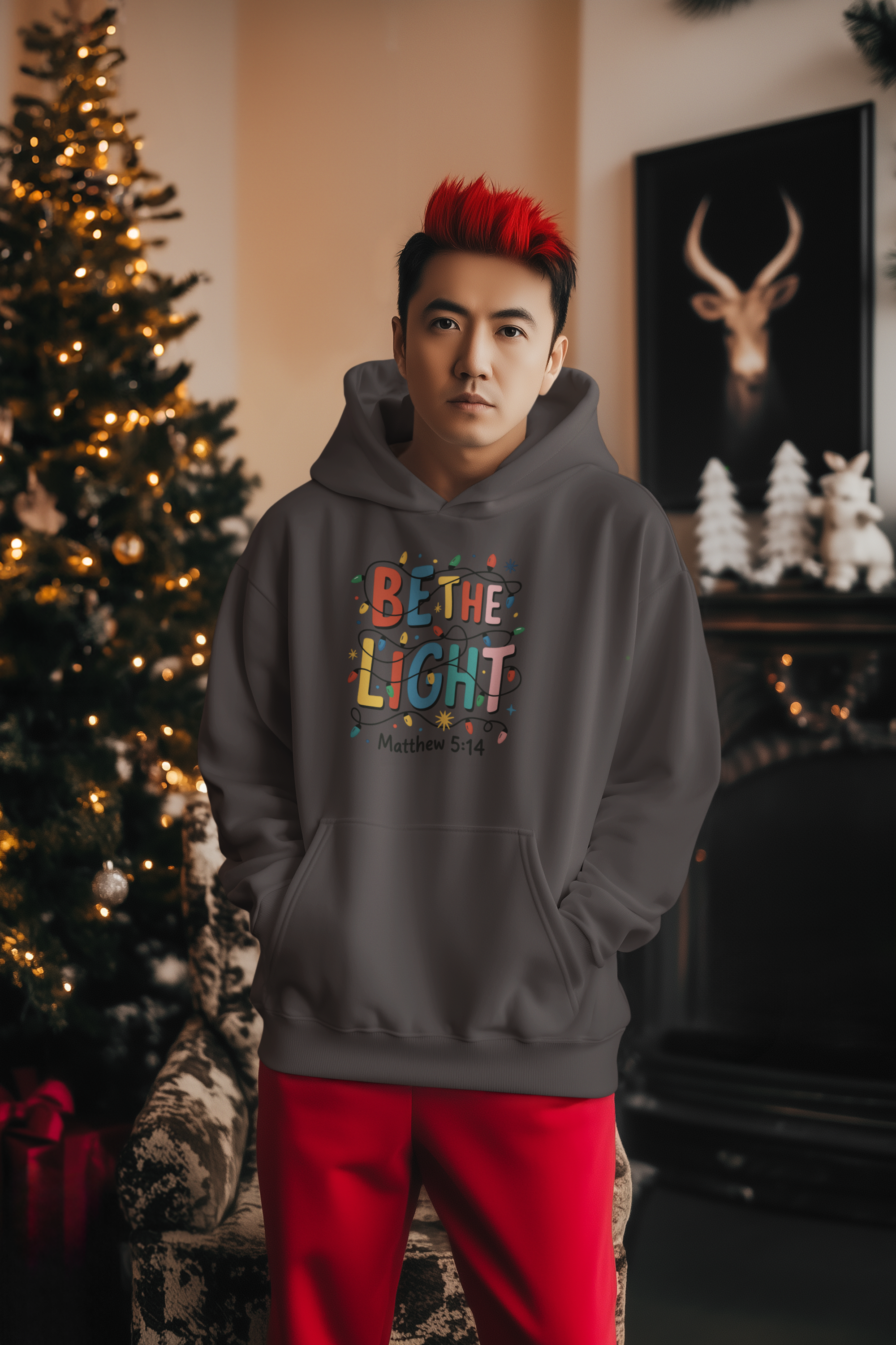 Be the Light Christmas Hoodie - Men's