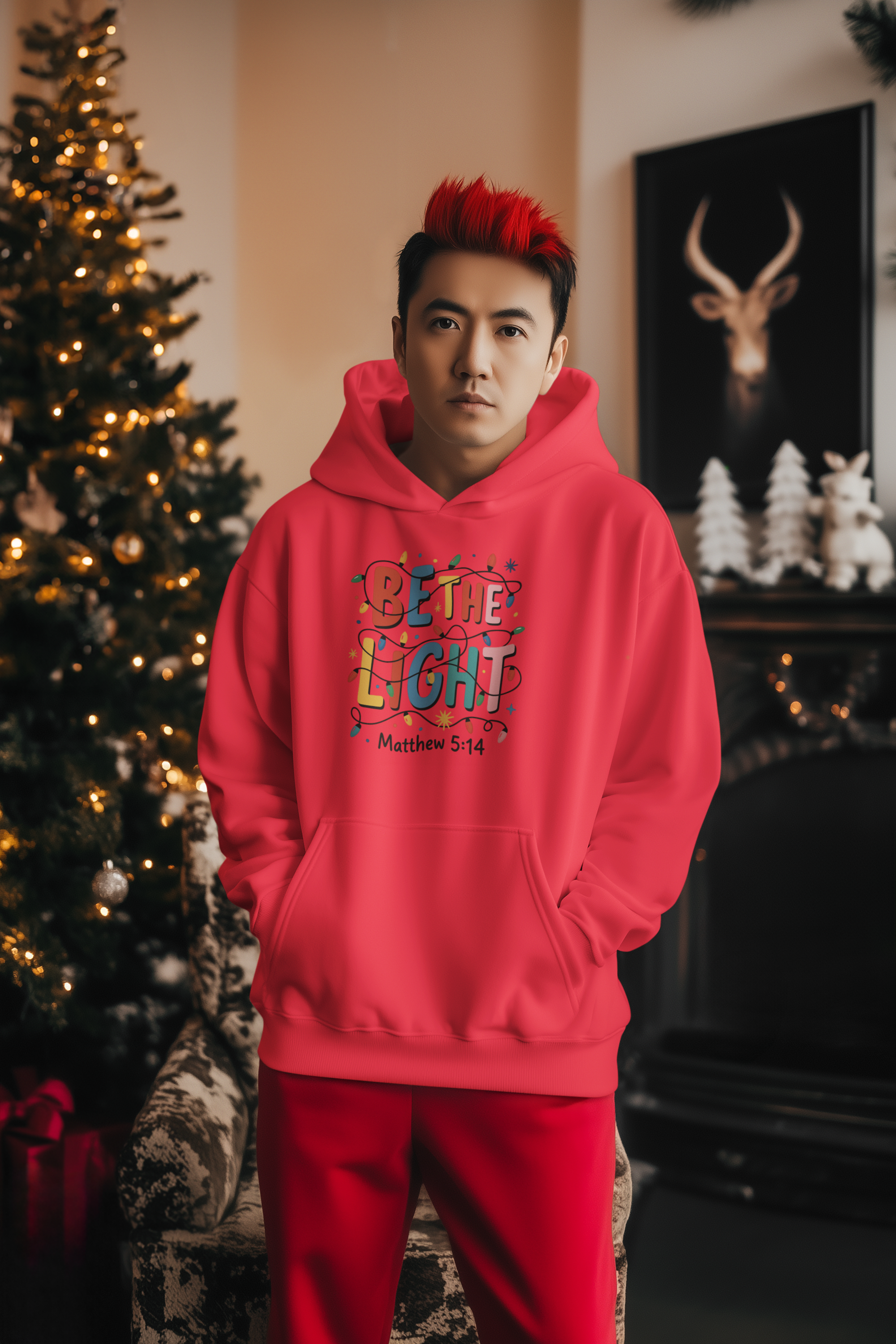 Be the Light Christmas Hoodie - Men's