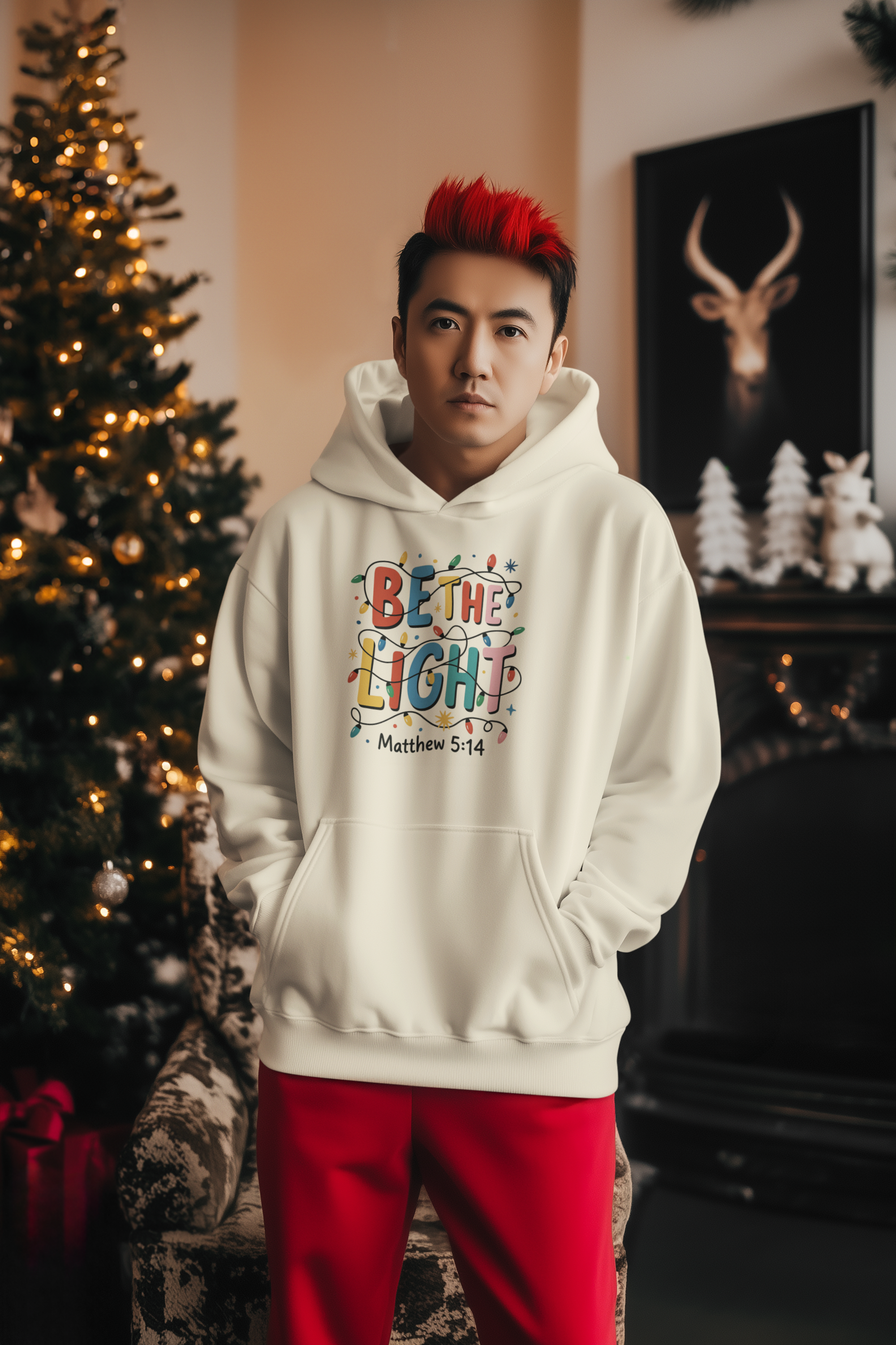 Be the Light Christmas Hoodie - Men's